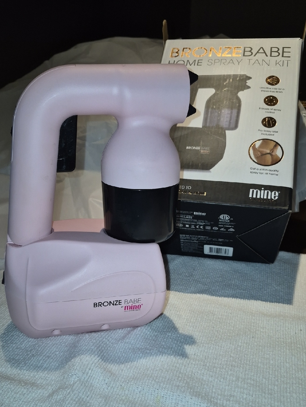mine Pink and Black Home Spray Tan Device
